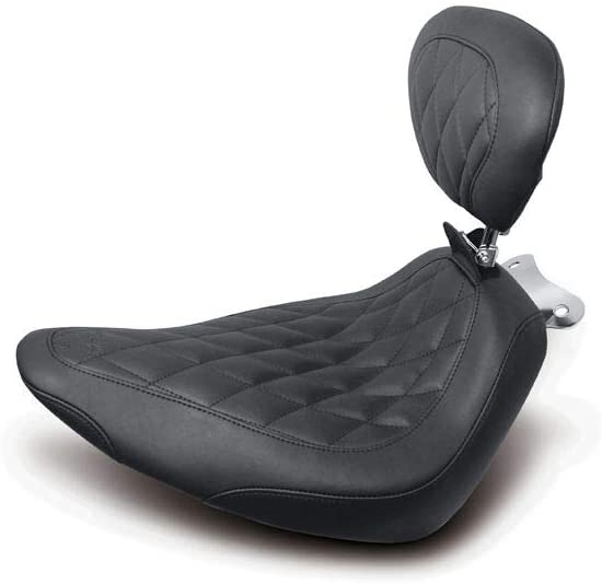 Mustang-Tripper-Wide-Solo-Seat-with-Backrest-Diamond-Pattern-for-07-15-Harley-FLSTC