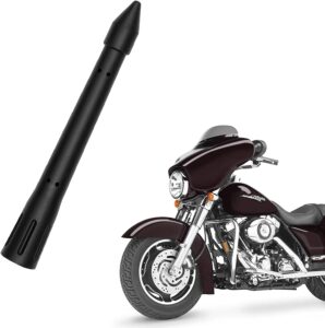 KSaAuto-H2-AMFM-Radio-Antenna-for-Harley-Davidson-Road-Street-Electra-Tour-Glide-20-Types-Optional-4.5-Inch-Rocket-Copper-Core-Screw-Flexible-Rubber-Motorcycle-Antenna