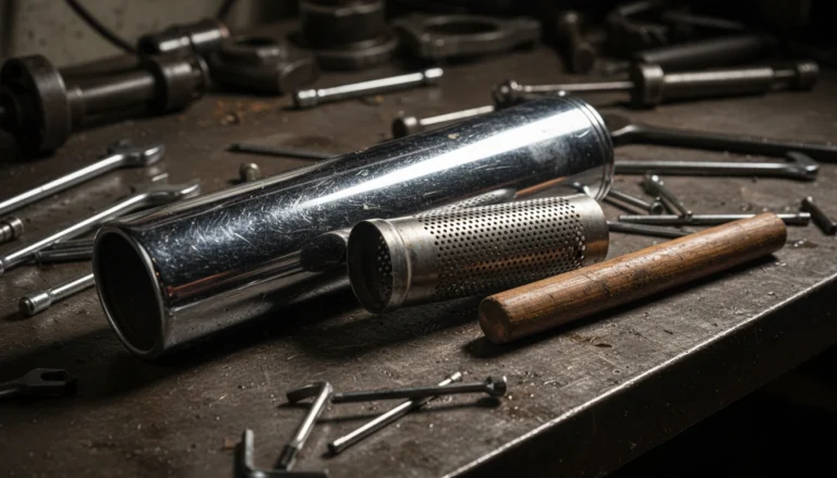 How to remove baffles from Harley exhaust - chrome muffler with baffle visible