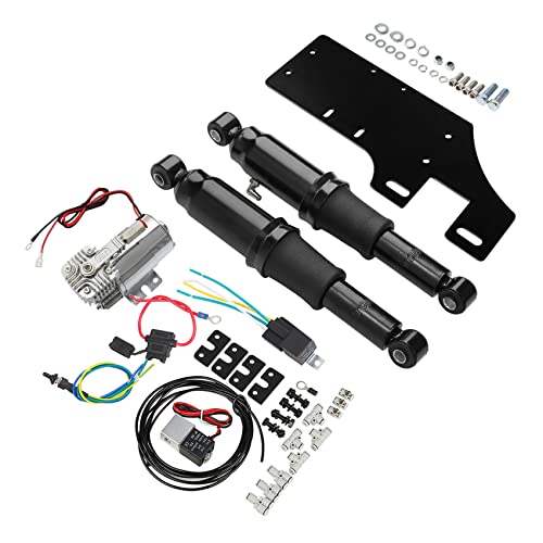 TCT-MOTORPARTS Adjustable Rear Air Ride Suspension Kit for Harley Davidson Touring