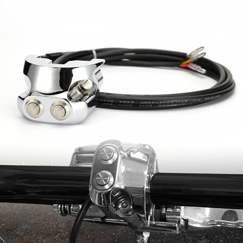 TIGERSGATE Chrome Handlebar Switch Air Ride Control Kit for Harley Davidson