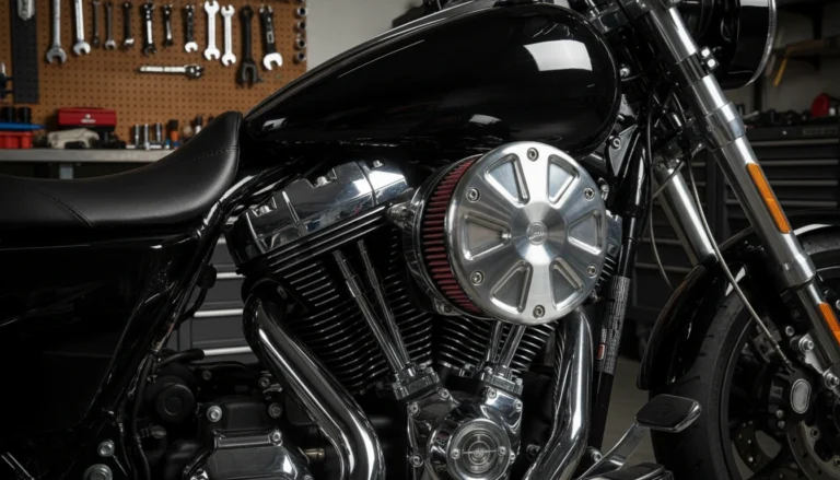 Best air intake for Harley Davidson - chrome aftermarket air cleaner on Milwaukee-Eight V-twin engine