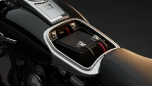 Best battery for Harley-Davidson Street Glide - battery compartment open