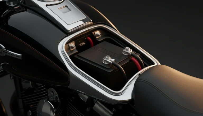 Best battery for Harley-Davidson Street Glide - battery compartment open