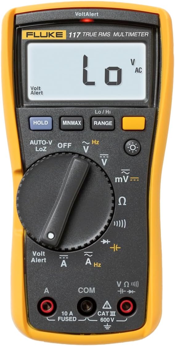 Fluke 117 digital multimeter for Harley-Davidson stator testing