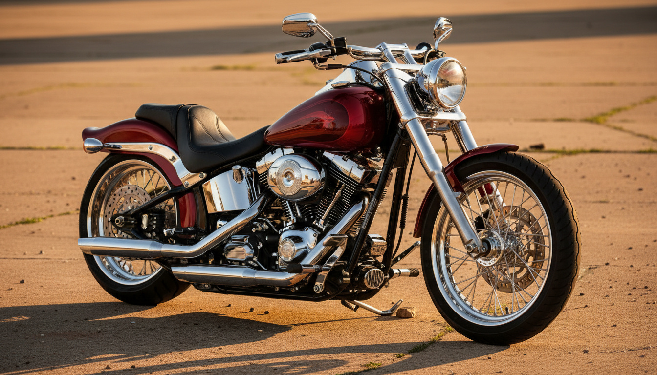 Harley-Davidson Softail Deuce FXSTD - factory custom with 21-inch front wheel and stretched tank