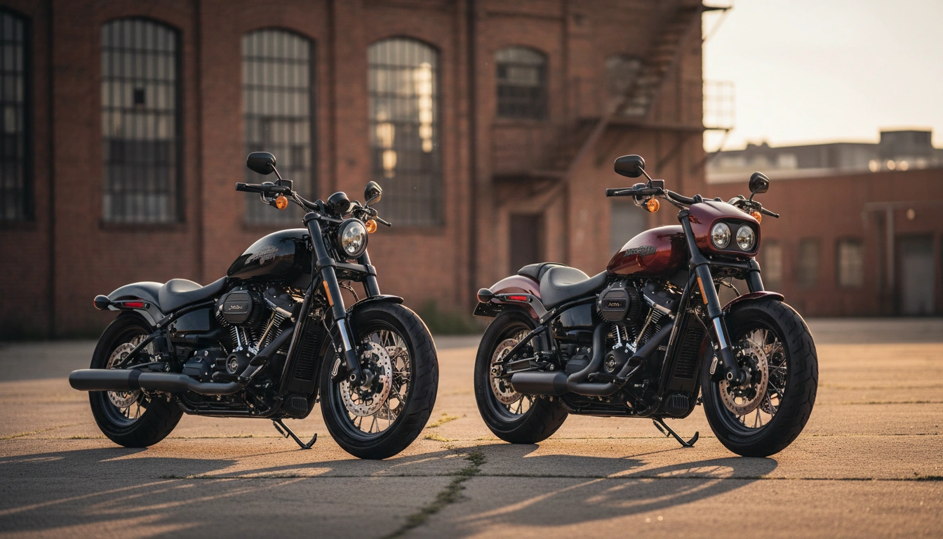 Harley-Davidson Street Bob vs Fat Bob side by side comparison