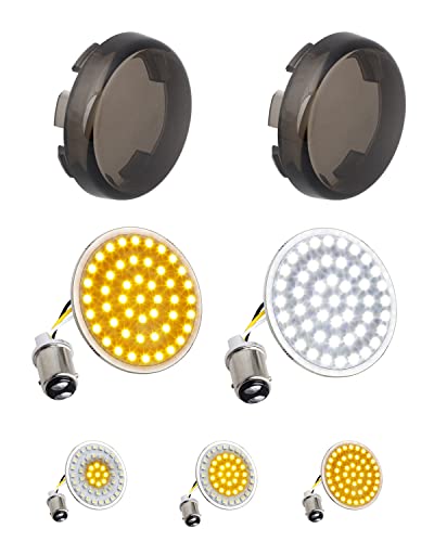 NTHREEAUTO 1157 Sequential LED Smoked Turn Signal for Harley-Davidson