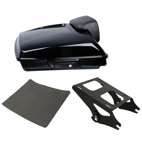 TCT-MOTORPARTS 5.5-Inch Razor Tour-Pak with Backrest for Harley Davidson 2014-2025